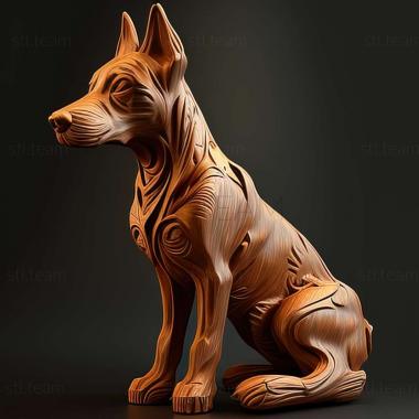 3D model Tazy dog breed dog (STL)